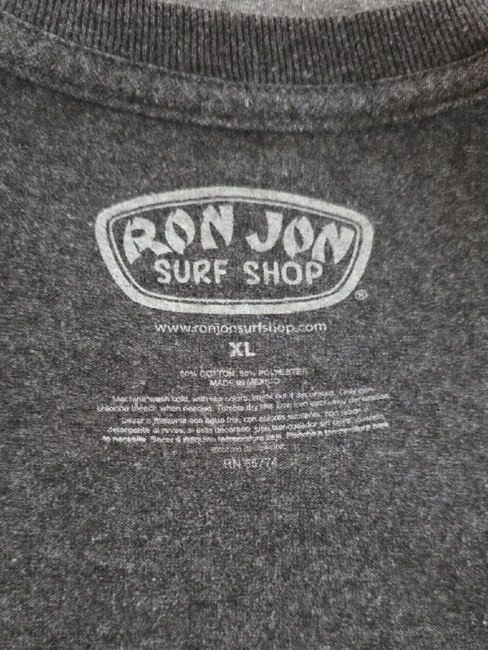 Ron Jon Charcoal Gray Short-Sleeve Tee with Neon Logo - Picture 2 of 5